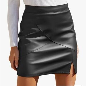 Nwt We1Fit Womens Fuax Leather Skirt High Waisted  XL